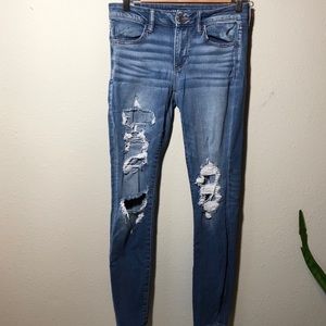 American eagle distressed jeggings